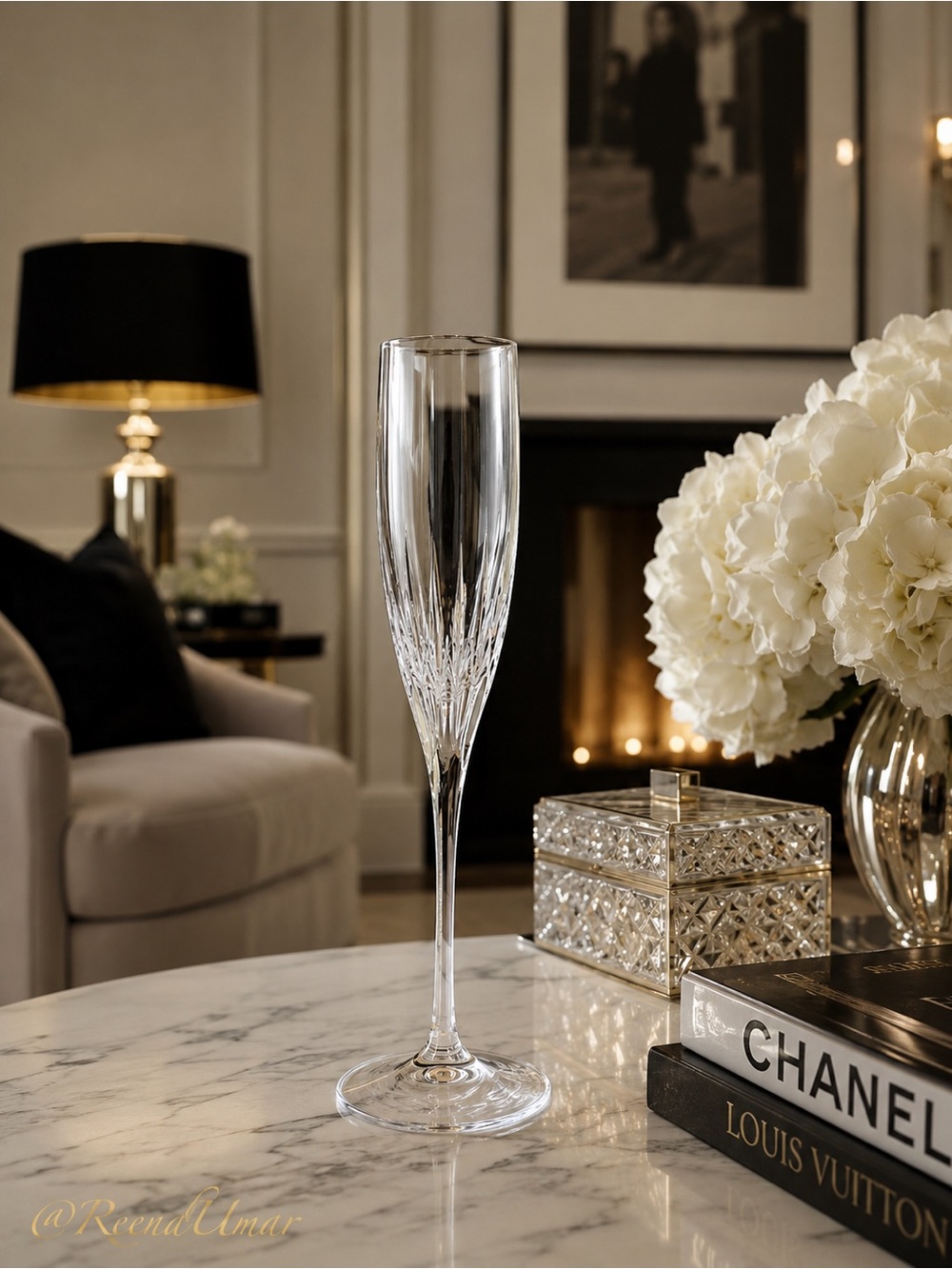 LENOX Crystal Champagne Flute – 25 cm | Elegant Cut Crystal | NEW